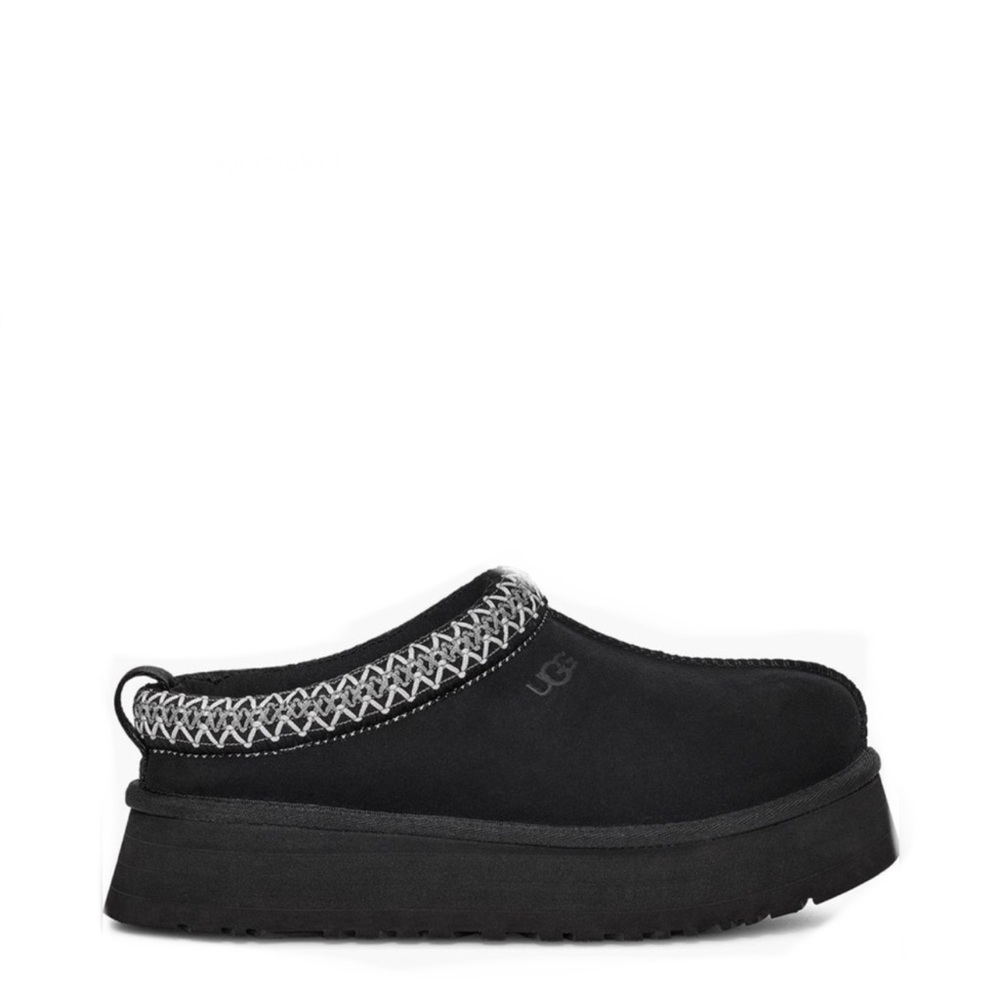 UGG Tazz platform slipper black suede size 9